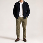 Aaron | Mens Knit Cardigan Shirt Jacket Collared Casual Loose, Black