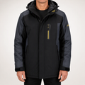 Abe | Mens Fleece Lined Waterproof Windproof Snowboard Ski Jacket, Black