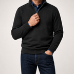 Abel | Half Zip Fleece Mens Sweatshirt, Black