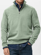Abel | Half Zip Fleece Mens Sweatshirt, Green