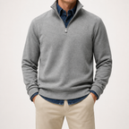 Abel | Half Zip Fleece Mens Sweatshirt, Grey