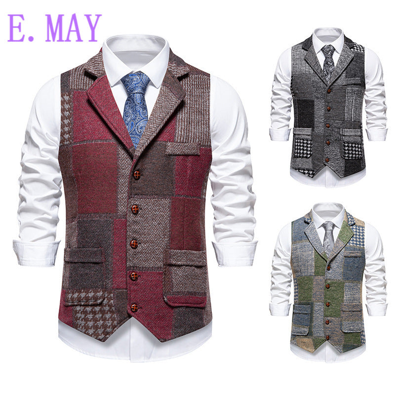 Abel | Mens Vintage Retro Single Breasted Party Vest - 1