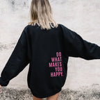 Adeline | Womens Vintage Letter Print Loose Hooded Pullover - 9