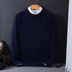 Adrian | Mens Slim Fit Round Neck Knit Sweater Crewneck Pullover
