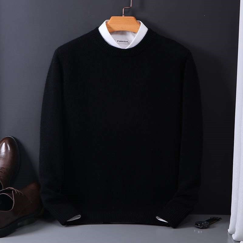Adrian | Mens Slim Fit Round Neck Knit Sweater Crewneck Pullover