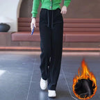 Agnes | Womens Corduroy Wide Leg High Waisted Casual Pants