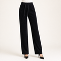 Agnes | Womens Corduroy Wide Leg High Waisted Casual Pants, Black