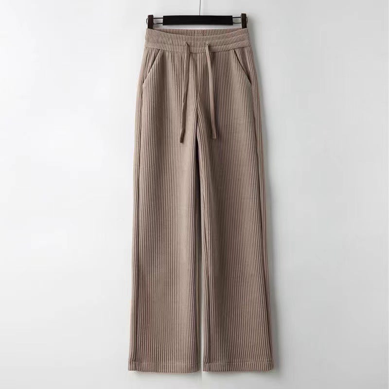 Agnes | Womens Corduroy Wide Leg High Waisted Casual Pants
