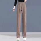 Agnes | Womens Corduroy Wide Leg High Waisted Casual Pants