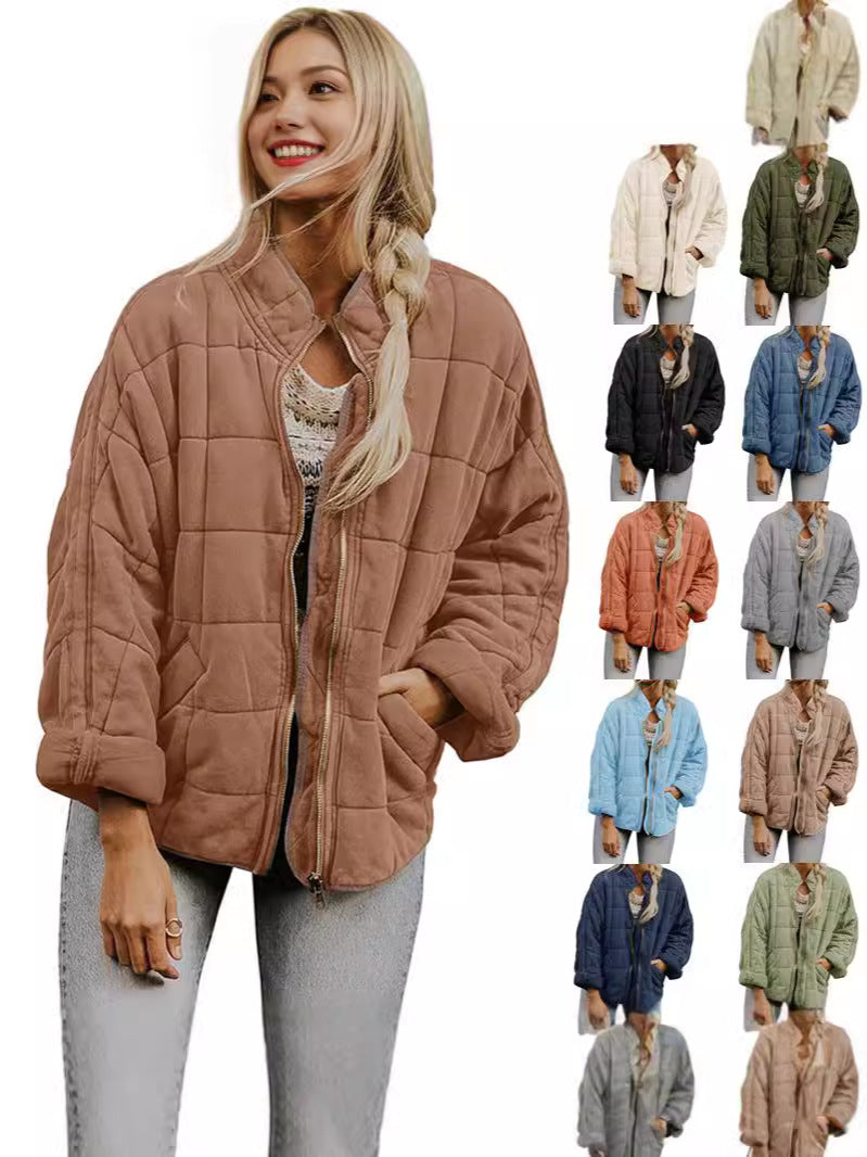 Ainsley | Womens Stand Collar Padded Winter Puffer Jacket