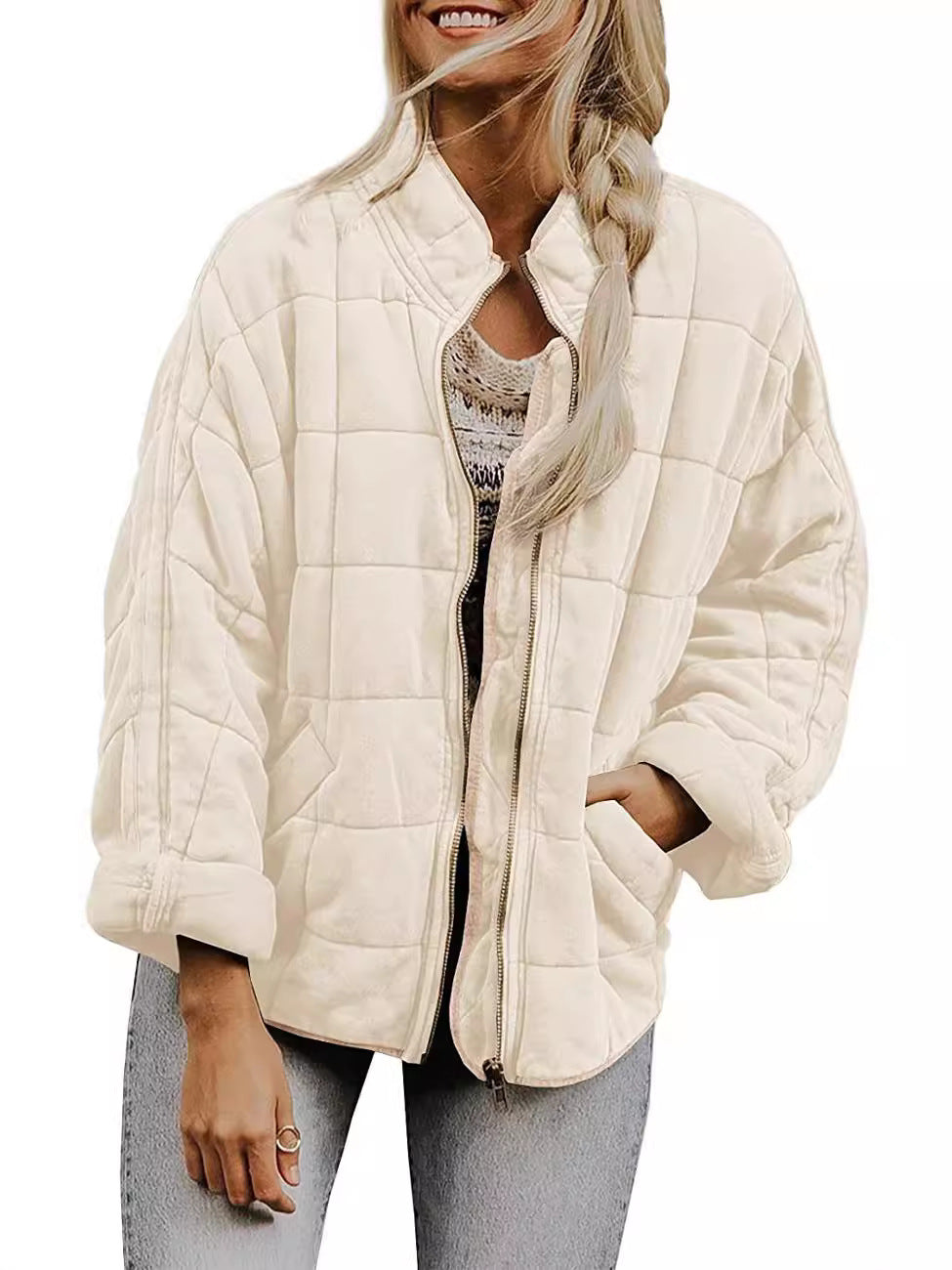 Ainsley | Womens Stand Collar Padded Winter Puffer Jacket