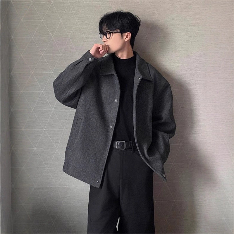 Alan | Mens Wool Winter Jacket Casual Loose Fall Coat Outerwear