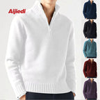 Alaric | Mens Zip Collar Wool Knitted Jumper - 1