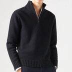 Albert | Mens Wool Knit Zip Collar Pullover Sweater