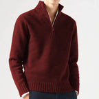 Albert | Mens Wool Knit Zip Collar Pullover Sweater