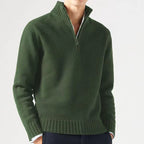 Albert | Mens Wool Knit Zip Collar Pullover Sweater