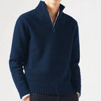Albert | Mens Wool Knit Zip Collar Pullover Sweater