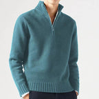 Albert | Mens Wool Knit Zip Collar Pullover Sweater