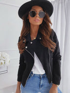 Alexia | Womens Faux Leather Jacket Slim Fit Fitted Casual Outerwear
