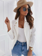 Alexia | Womens Faux Leather Jacket Slim Fit Fitted Casual Outerwear