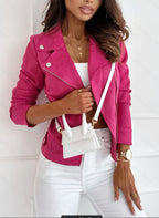 Alexia | Womens Faux Leather Jacket Slim Fit Fitted Casual Outerwear