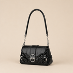 Alexis | Womens Small Baguette Shoulder Bag Underarm Purse Handbag, Black