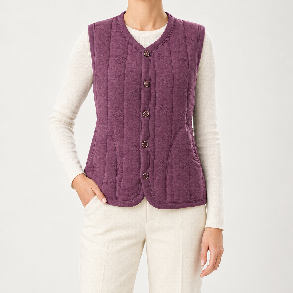 Alina | Womens Wool Thermal Base Layer Warm Sleeveless Undershirt Vest