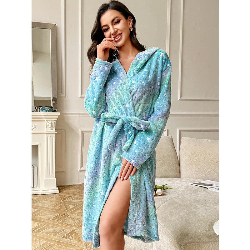 Alison | Womens Plush Fleece Loungewear Sleepwear Bathrobe Robe