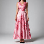 Allison | Womens Boho Bohemian Long Sleeve Flowy Beach Holiday Vacation Maxi Dress