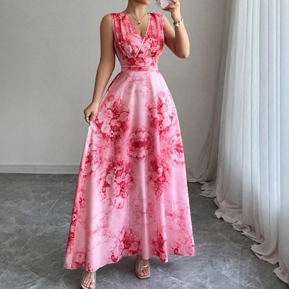Allison | Womens Boho Bohemian Long Sleeve Flowy Beach Holiday Vacation Maxi Dress
