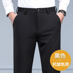 Ambrose | Mens Stretch Non Iron Dress Pants, Black