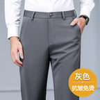 Ambrose | Mens Stretch Non Iron Dress Pants, Grey