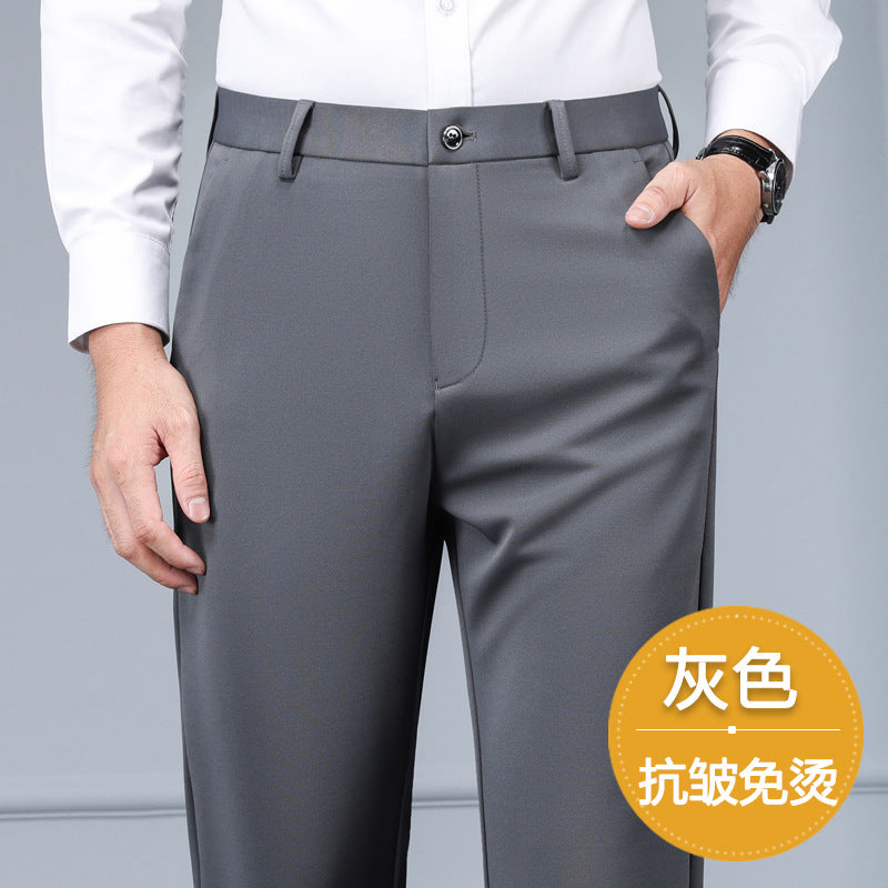 Ambrose | Mens Stretch Non Iron Dress Pants, Grey