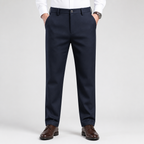 Ambrose | Mens Stretch Non Iron Dress Pants, Navy Blue