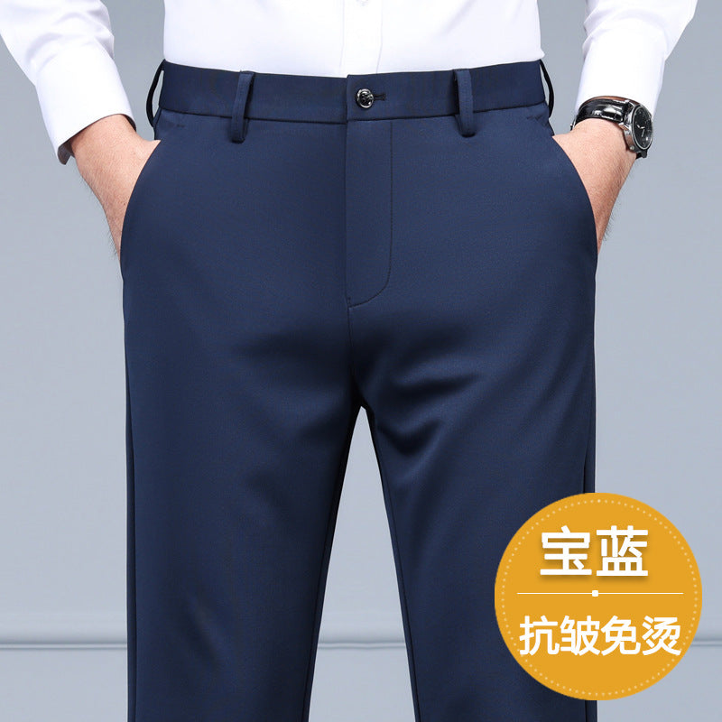 Ambrose | Mens Stretch Non Iron Dress Pants, Royal Blue