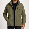 Andy | Mens M65 Field Jacket Multi Pocket Utility Military Style Coat, Army Green