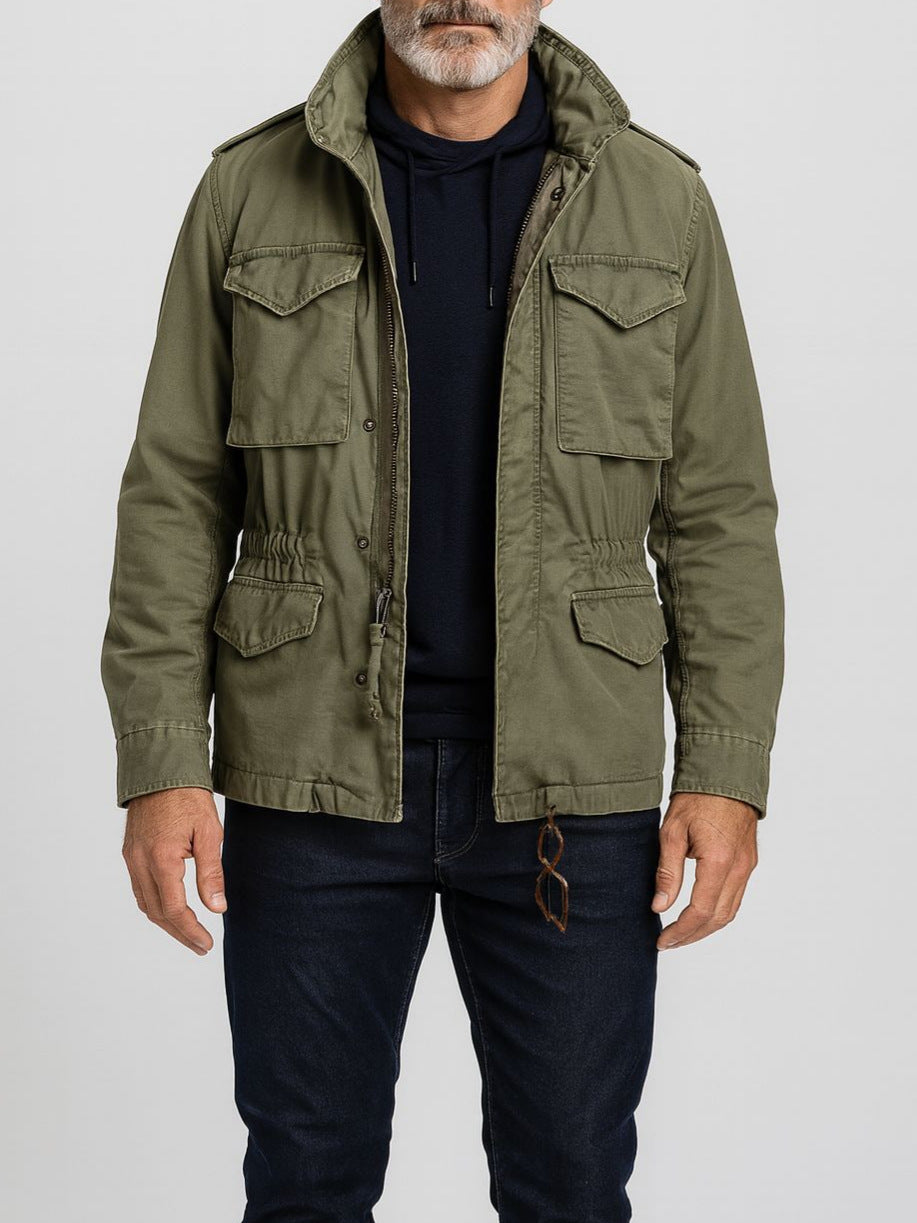 Andy | Mens M65 Field Jacket Multi Pocket Utility Military Style Coat