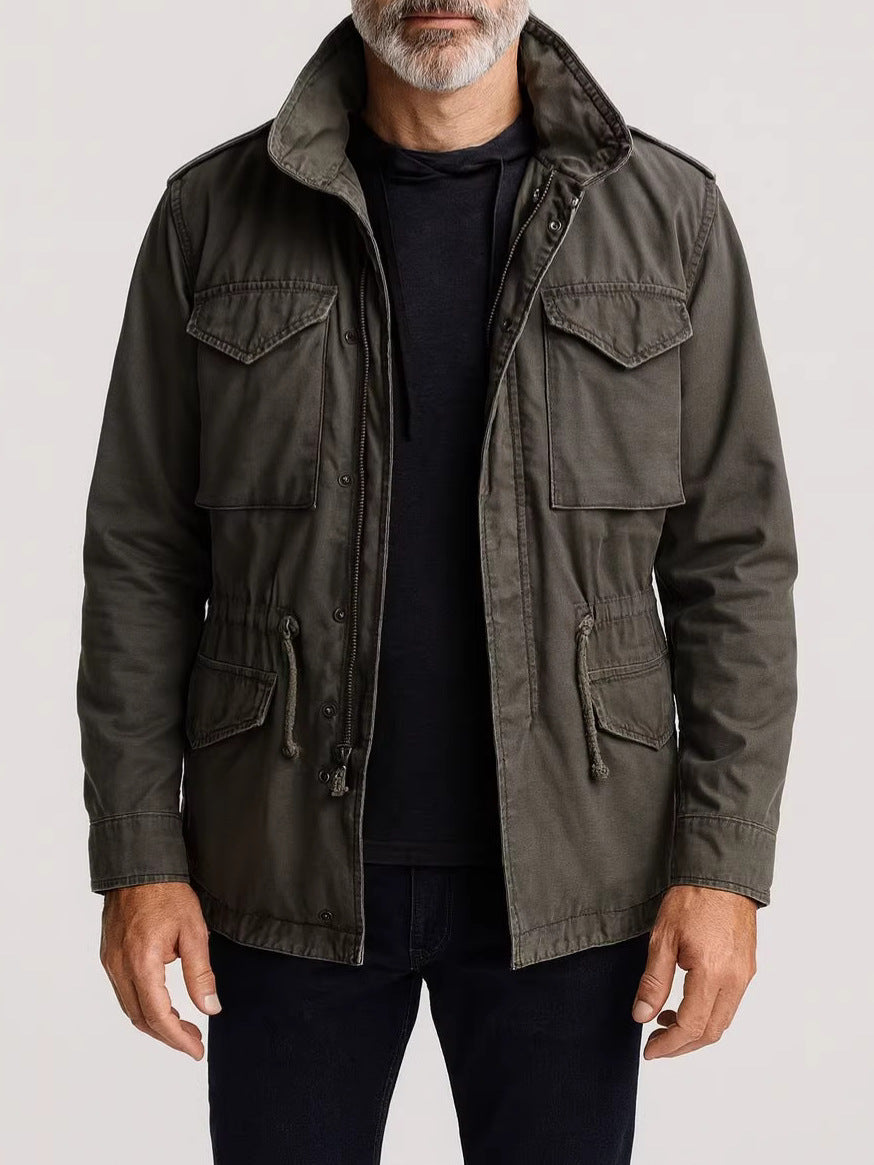 Andy | Mens M65 Field Jacket Multi Pocket Utility Military Style Coat