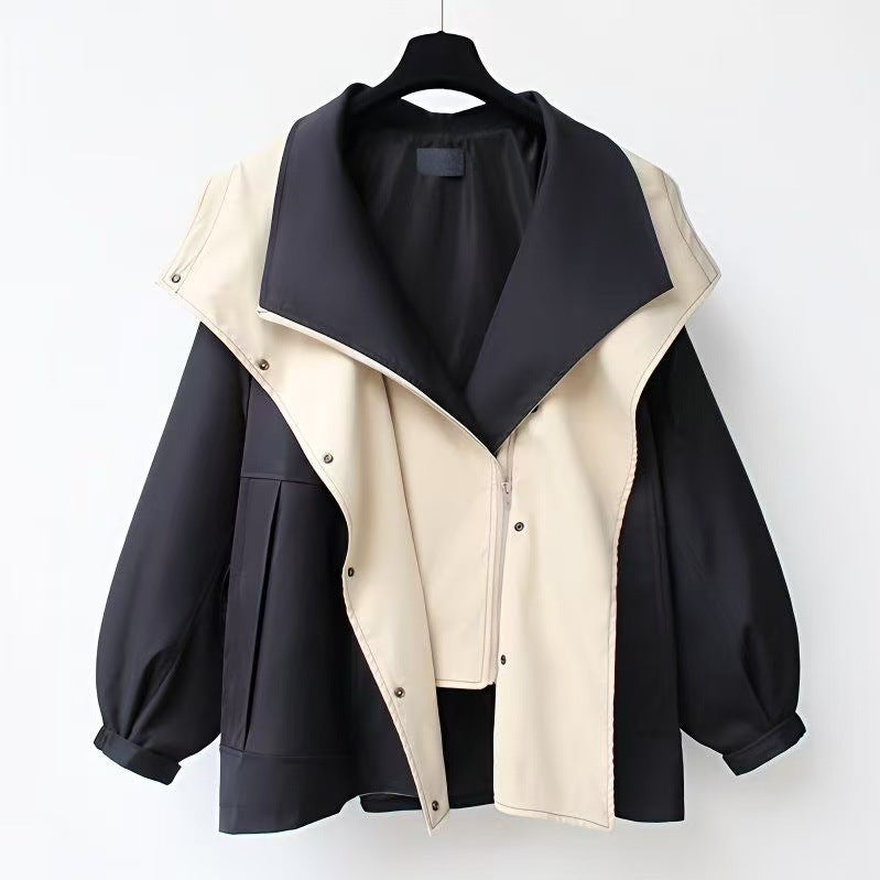 Anna | Womens Windbreaker Jacket Hooded Zip Lightweight Loose Coat