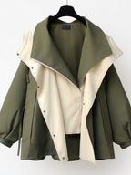 Anna | Womens Windbreaker Jacket Hooded Zip Lightweight Loose Coat