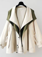 Anna | Womens Windbreaker Jacket Hooded Zip Lightweight Loose Coat