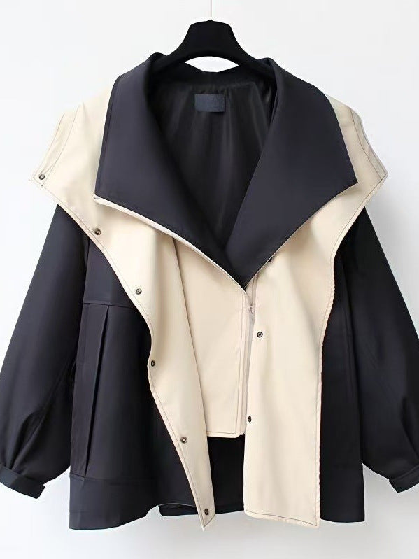 Anna | Womens Windbreaker Jacket Hooded Zip Lightweight Loose Coat