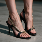 Annabel rhinestone strap heels for women