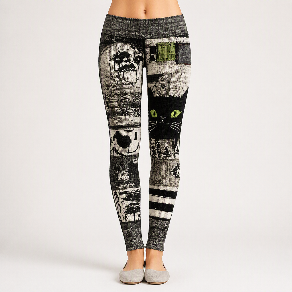 Annalise | Womens High Waisted Leggings Yoga Pants Printed Gym Workout Tights, Design 8