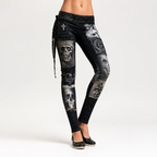 Annalise | Womens High Waisted Leggings Yoga Pants Printed Gym Workout Tights, Design 10