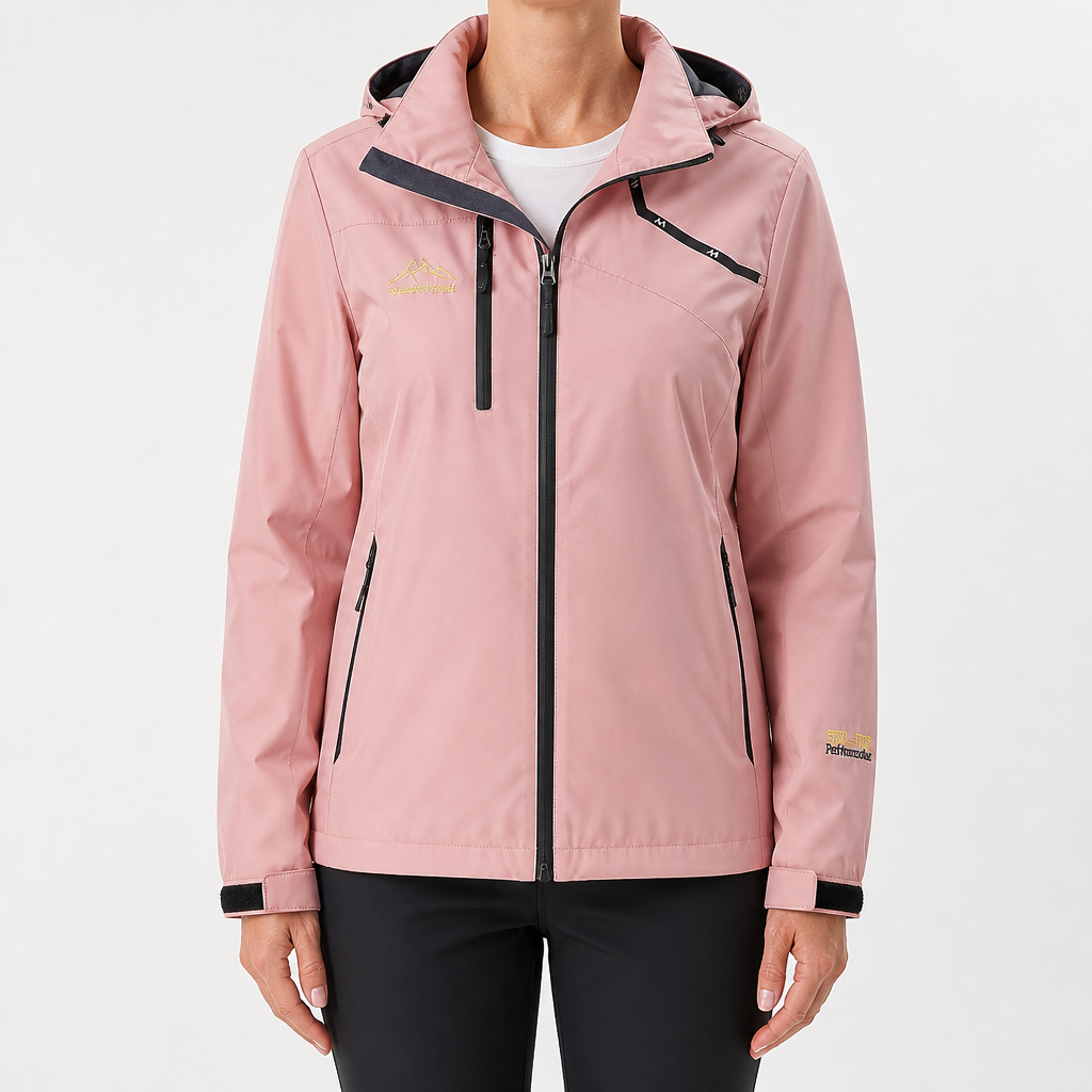 Anne | Womens Waterproof Windproof Rain Jacket, Pink