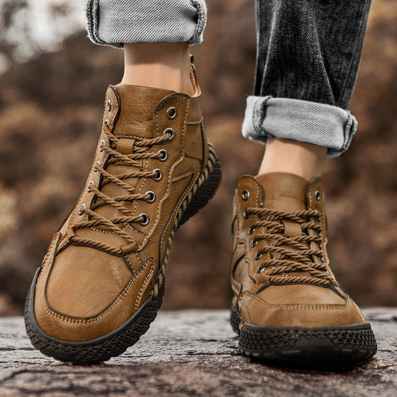 Anthony | Mens Lace Up Ankle Boots High Top Casual Winter Footwear