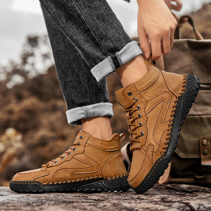Anthony | Mens Lace Up Ankle Boots High Top Casual Winter Footwear