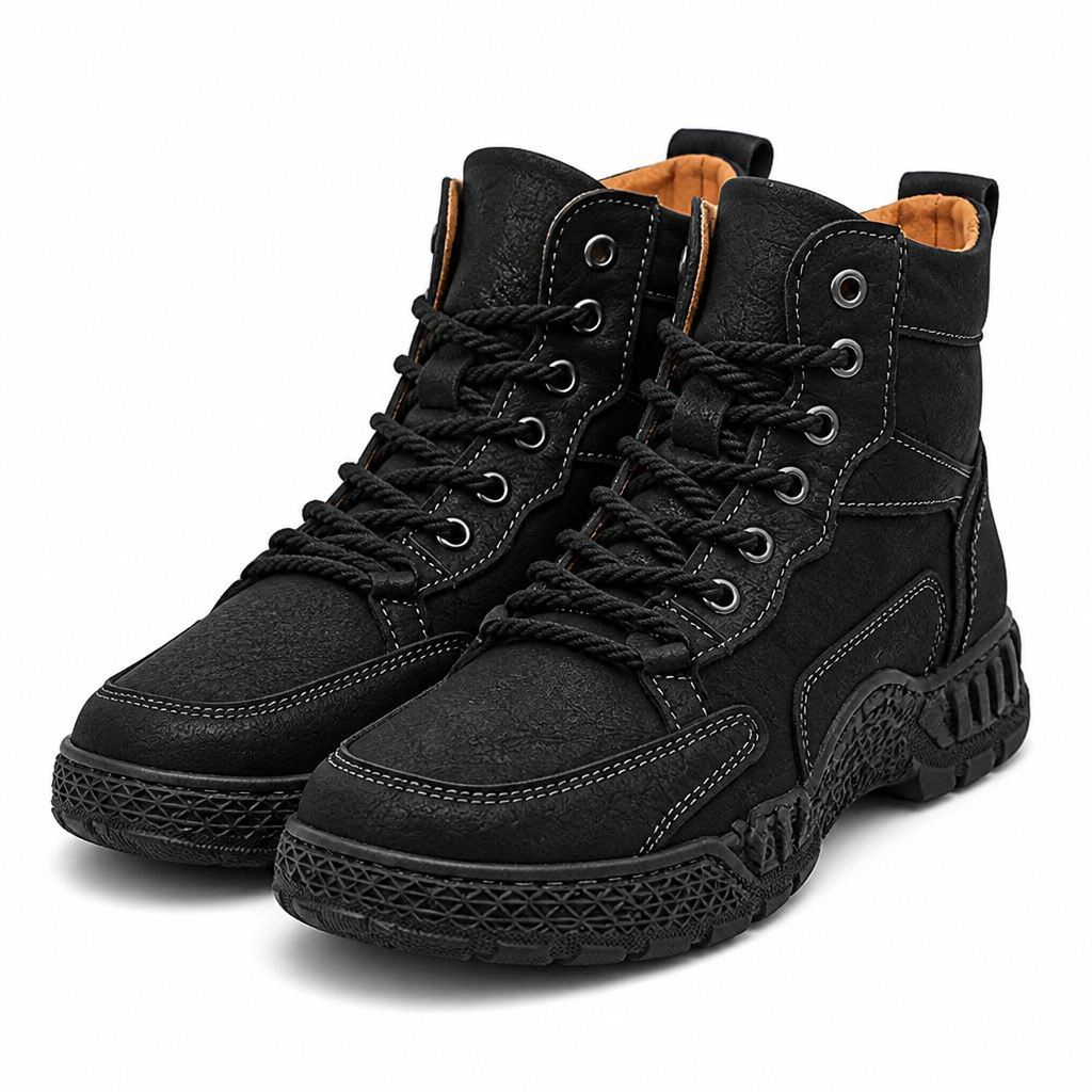 Anthony | Mens Lace Up Ankle Boots High Top Casual Winter Footwear