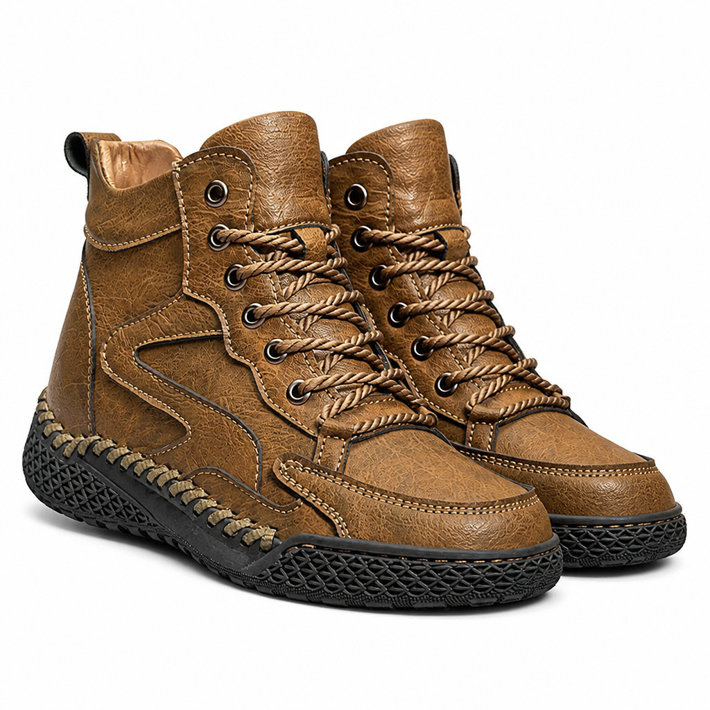 Anthony | Mens Lace Up Ankle Boots High Top Casual Winter Footwear